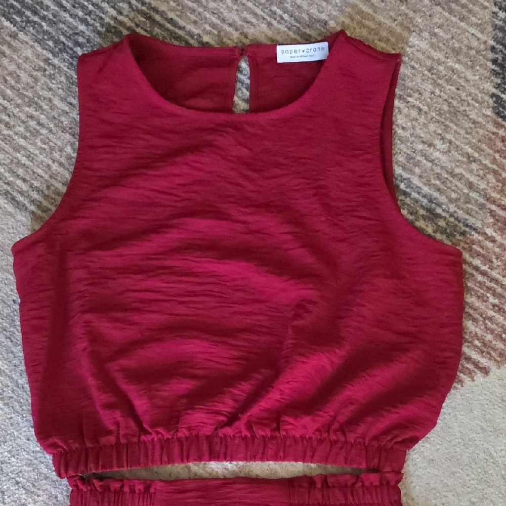 Paper Crane Red Two-Piece Set - Picture 4 of 7